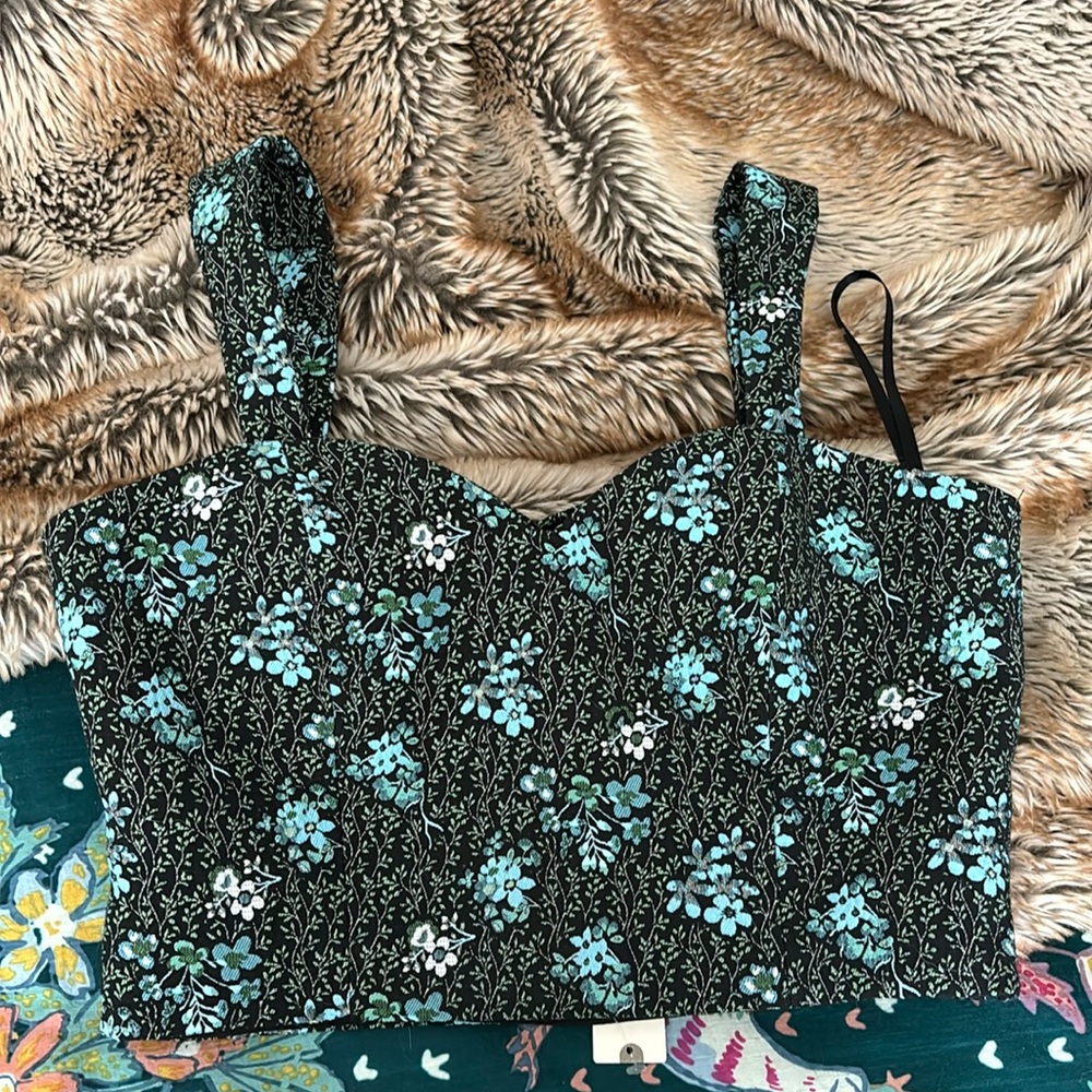 Embroidered Anthropologie Crop Top